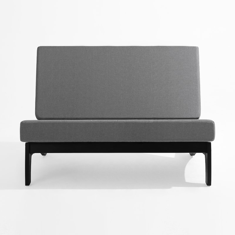 Sectional Wood Furniture 2 Seat Armless Patio Sofa