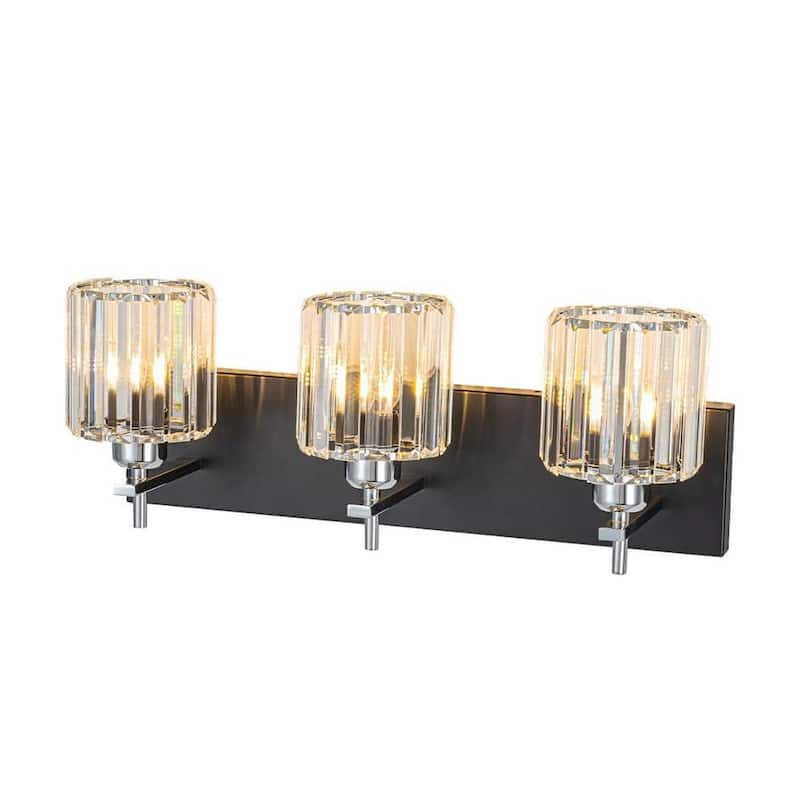 Mid-Century Modern Dimmable Bathroom Vanity Light Crystal Glass Wall Sconce