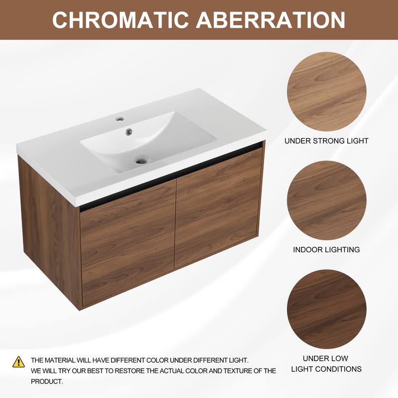 BNK 16"/20"/24"/30"/36" Single Sink Bathroom Vanity with Soft Close Door and Shelf