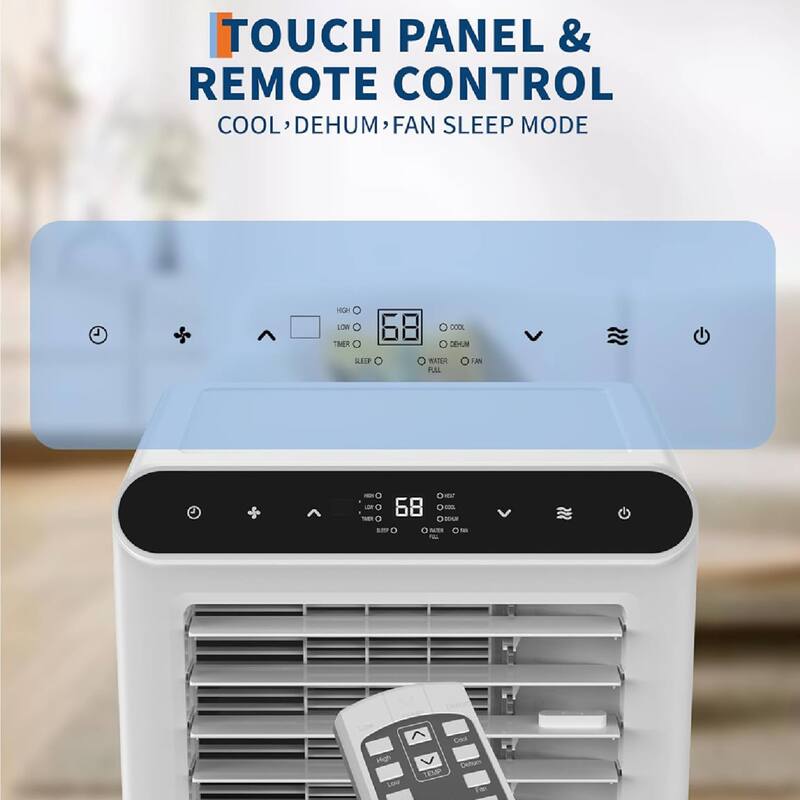 10000 BTU 4 in 1 Portable Air Conditioner for Rooms up to 450 Sq.Ft. with Heater - N/A