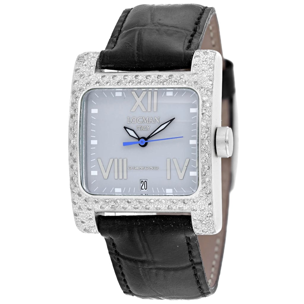 Locman Women's Diamond Classic Grey Dial Watch - 431AGD/BK - 6 (36)