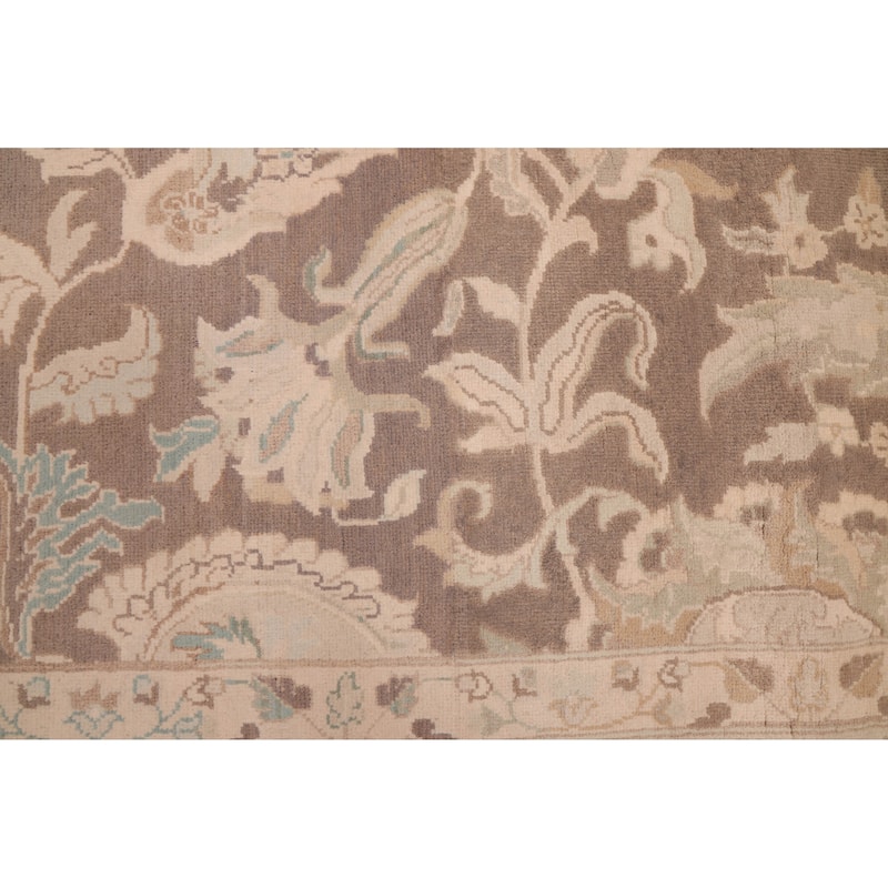 ECARPETGALLERY Hand-knotted Peshawar Oushak Brown Wool Rug - 8'11 x 12'6