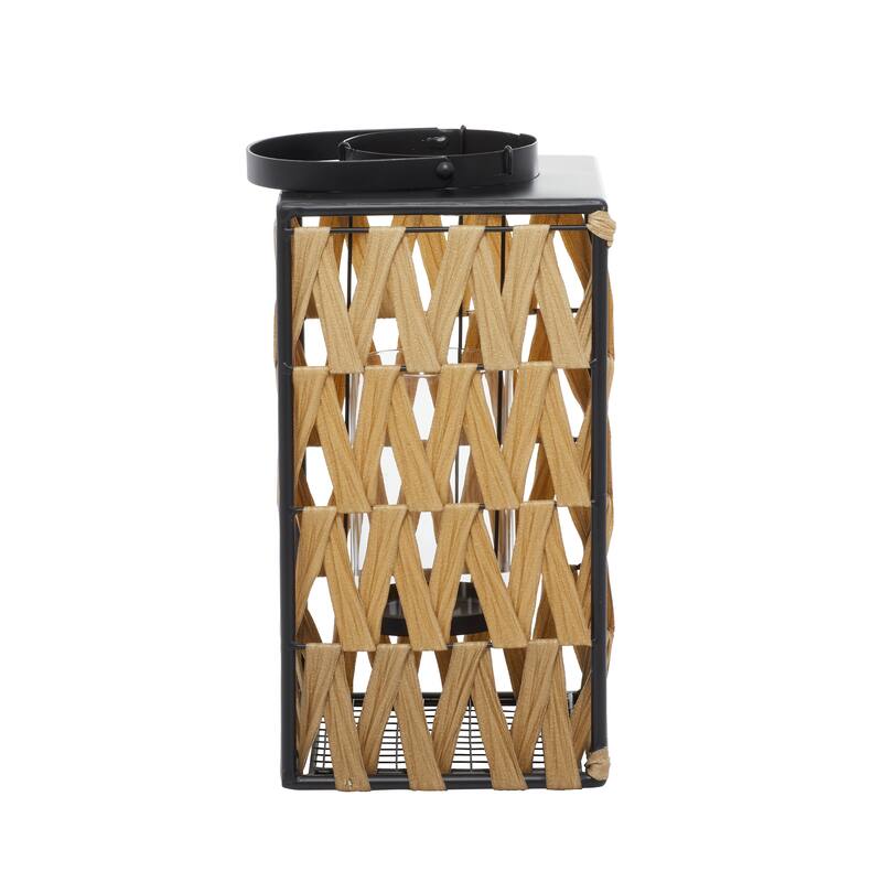 Natural Brown Open Weave Seagrass Bohemian Vase Collection