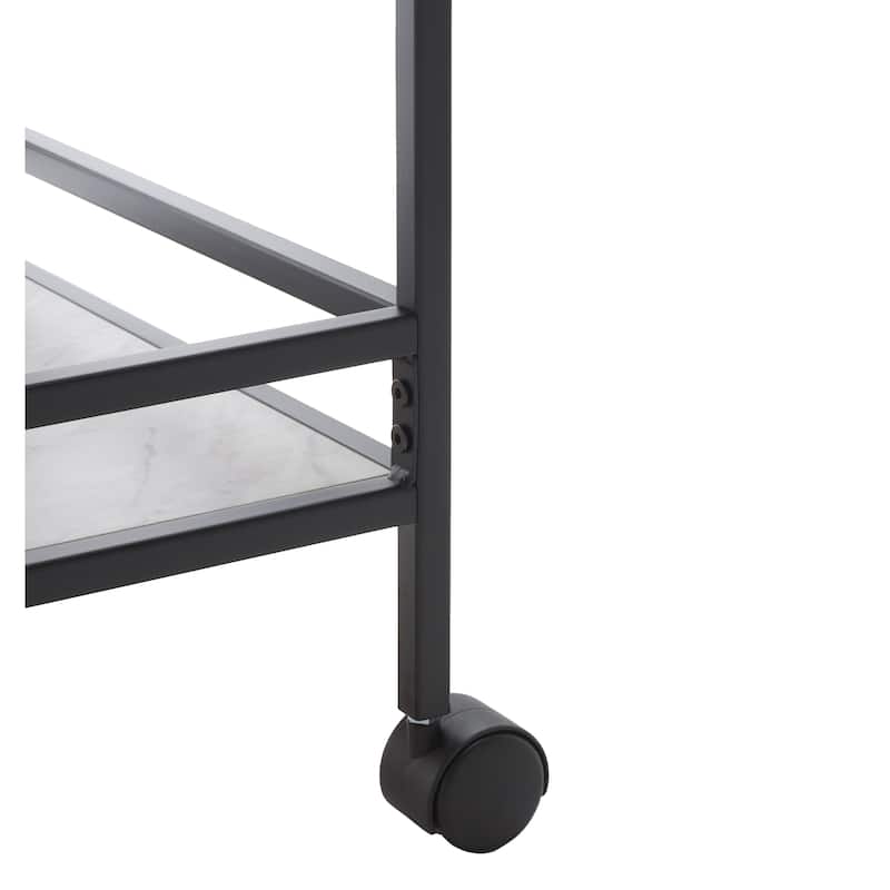 SAFAVIEH Home Collection Idria 3 Tier Bar Cart - 34" L x 16" W x 36" H