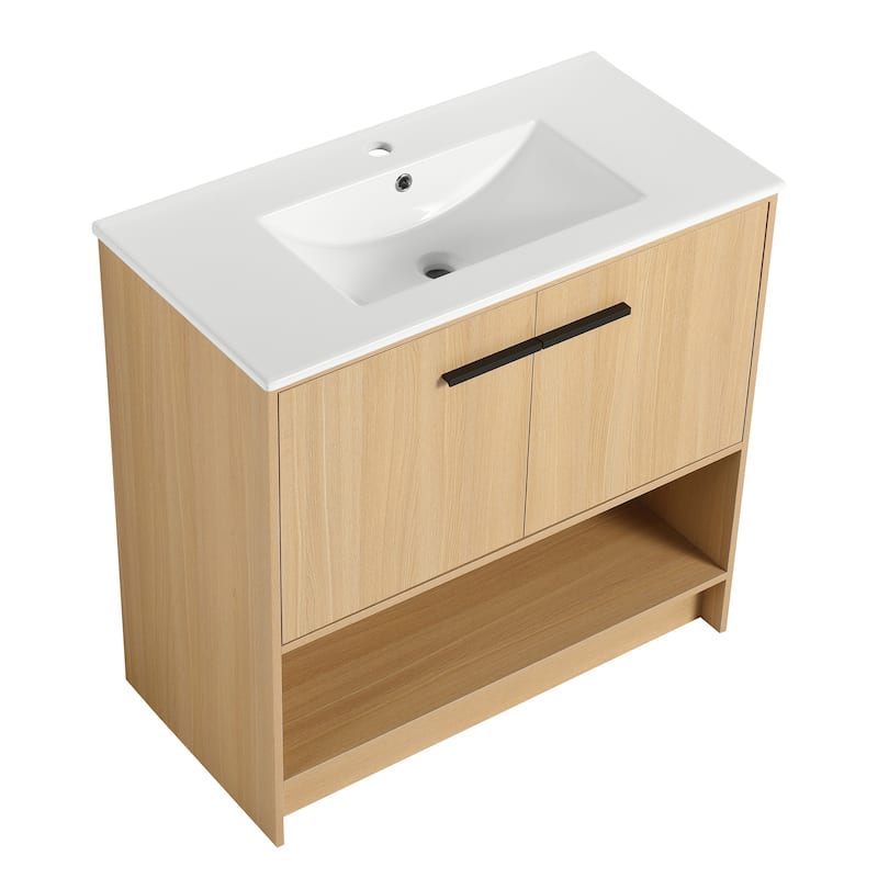 36" Bathroom Vanity with Ceramic Sink