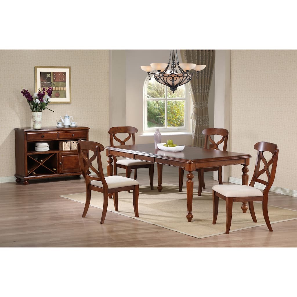 Extendable Dining Set 8 Seat Butterfly Table & Server - 58-76" Wide - HomeStock Art Deco Dreams