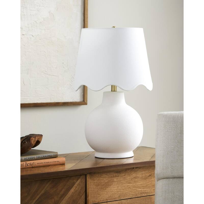 Livabliss Stella Diminuta Traditional Accent Table Lamp - White