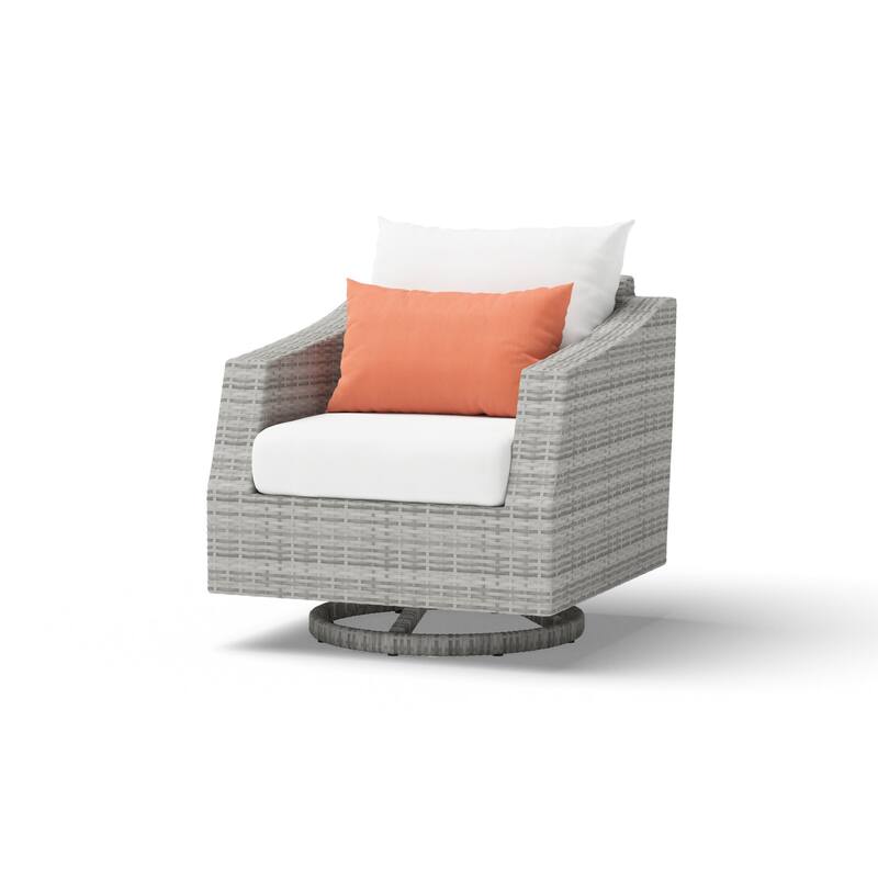 Cannes 5 Piece Aluminum Outdoor Motion Club & Ottoman Set