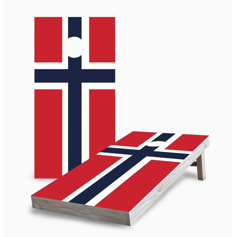 Norwegian Flag Cornhole Boards