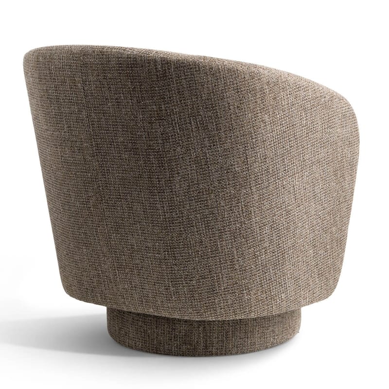 360° Tweed Swivel Barrel Accent Chair
