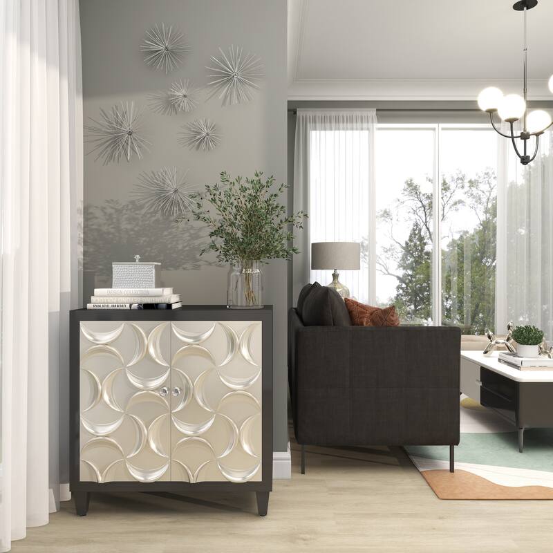 CosmoLiving by Cosmopolitan Metal 3D Starburst Wall Decor (Set of 3) - Silver, Gold, Black, Copper