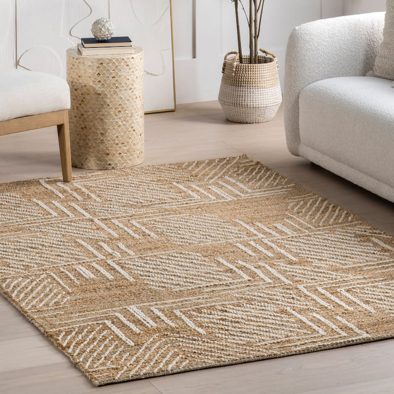 Nuloom Gardenia Geometric Jute Blend Area Rug
