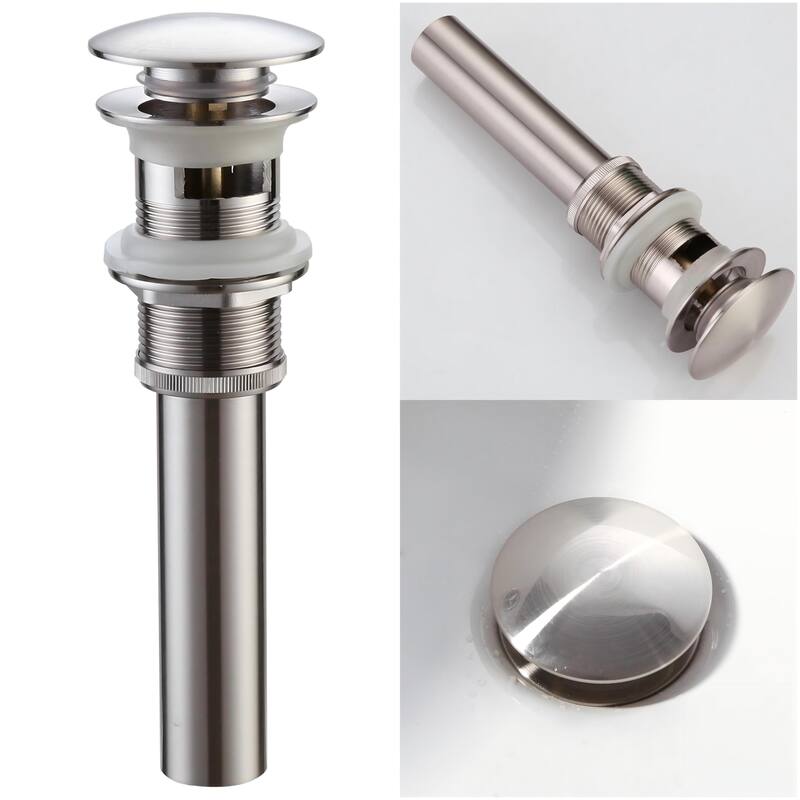 Modland C-Shaped Single Hole Bathroom Faucet, 500K Cycle CUPC Certified, 6-Inch Cover Plate, Black / Gold / Nickel / Chrome