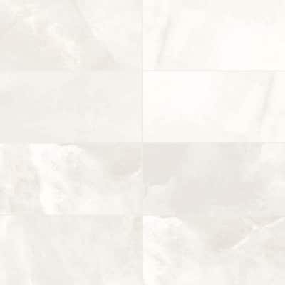 Geo Lust 12in x 24in White Polished Porcelain Tile - Floor & Wall