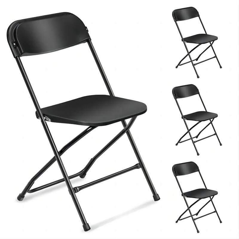 Plastic Folding School Conference Chair Set (Set of 10) - Black - Set of 4