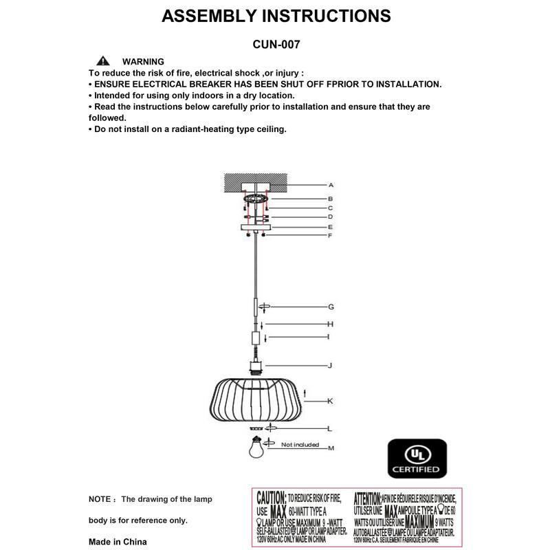 Livabliss Ceduna Rustic Pendant - 15"L x 15"W x 47"H