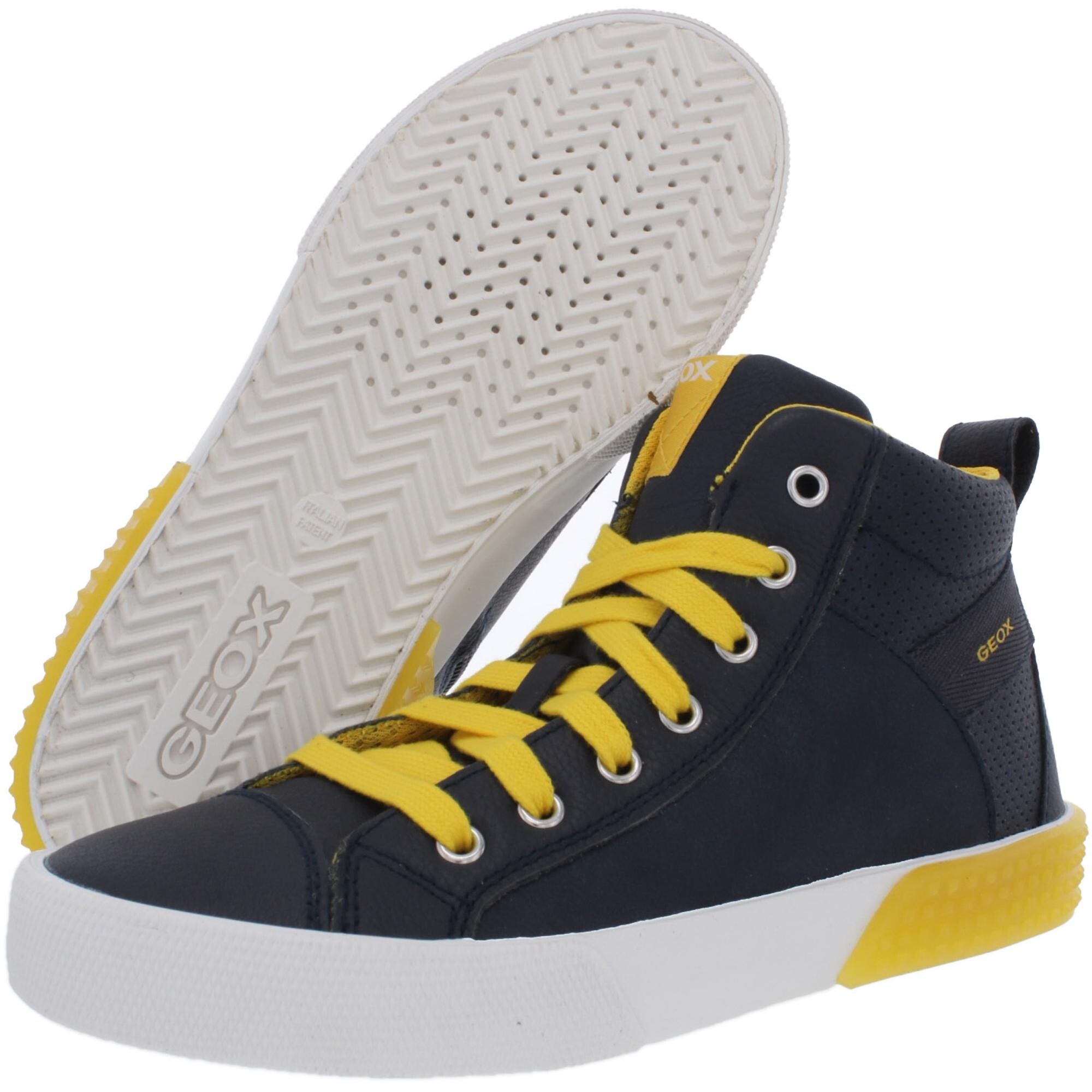 送料無料キャンペーン Performance Leather Alonisso Boys Respira Geox スニーカー シューズ Geox Mid Top Shoes Sneakers メンズ靴