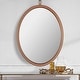 preview thumbnail 29 of 46, KOSSMAI Oval Decorative PU Covered MDF Frame Wall Mirrors Champagne