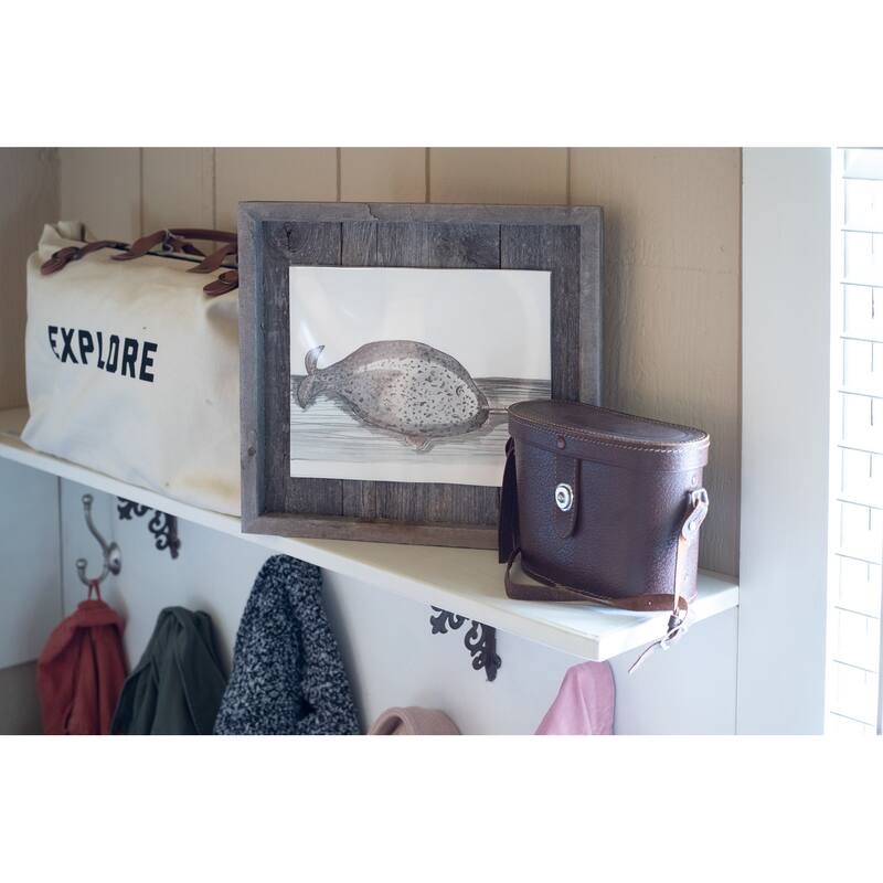 5x7 Natural Weathered Grey Picture Frame with Plexiglass Holder