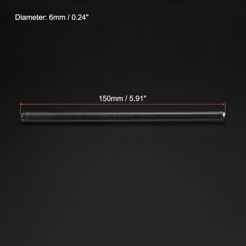 3.3 Borosilicate Glass Stick 6mm Dia Stir Rod Mixing Tools 10Pcs - 5.91"