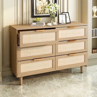 6 drawers Rattan dresser Rattan Drawer - Bed Bath & Beyond - 37074797