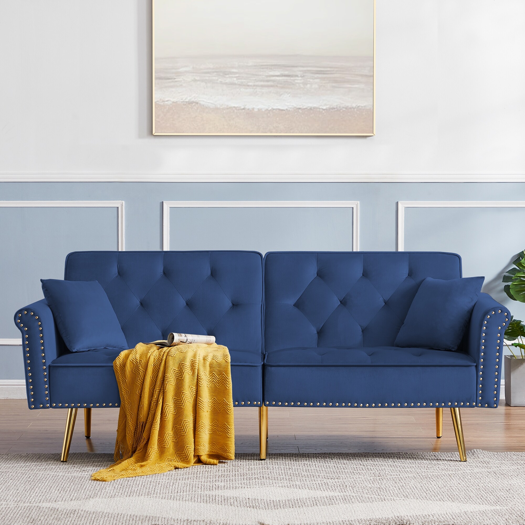 Pillows for blue velvet sofa clearance