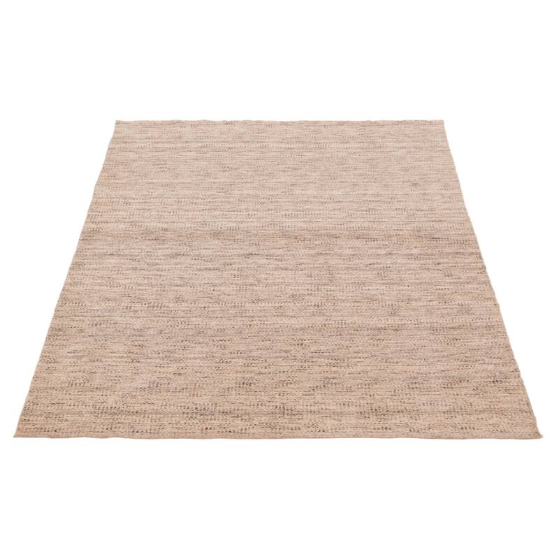 ECARPETGALLERY Hand Loomed Kashkuli Gabbeh Ivory Wool Rug - 5'6 x 7'7