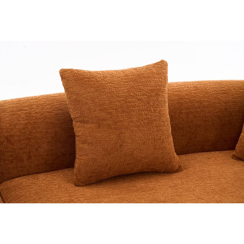 GDFStudio - Soft Upholstered 110" Curved Modular Sectional Sofa