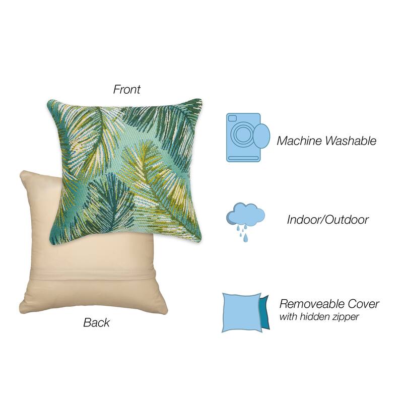 Liora Manne Marina Palm Border Indoor/Outdoor Pillow