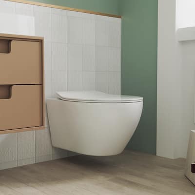 DeerValley Liberty 1.59 GPF Elongated Wall Hung Toilets Included Seat