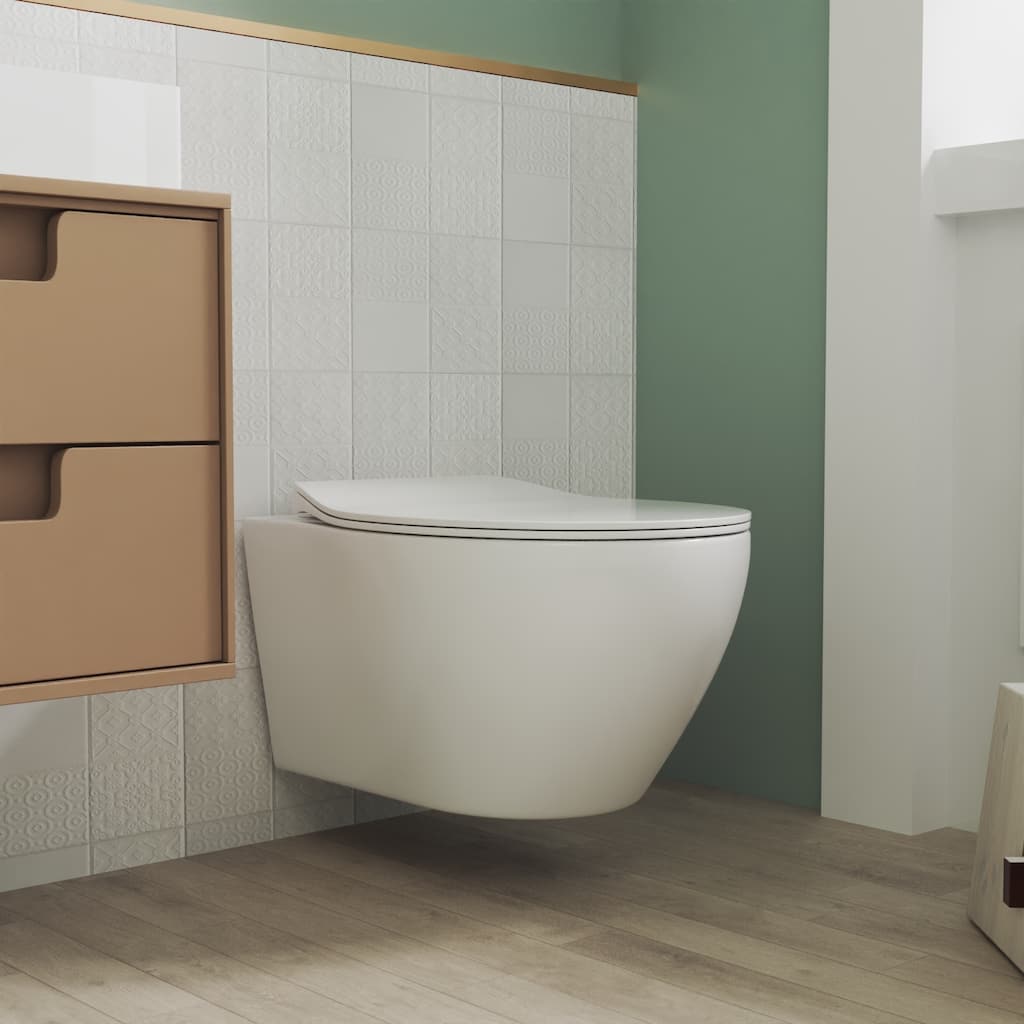 DeerValley Liberty 1.59 GPF Elongated Wall Hung Toilets Included Seat