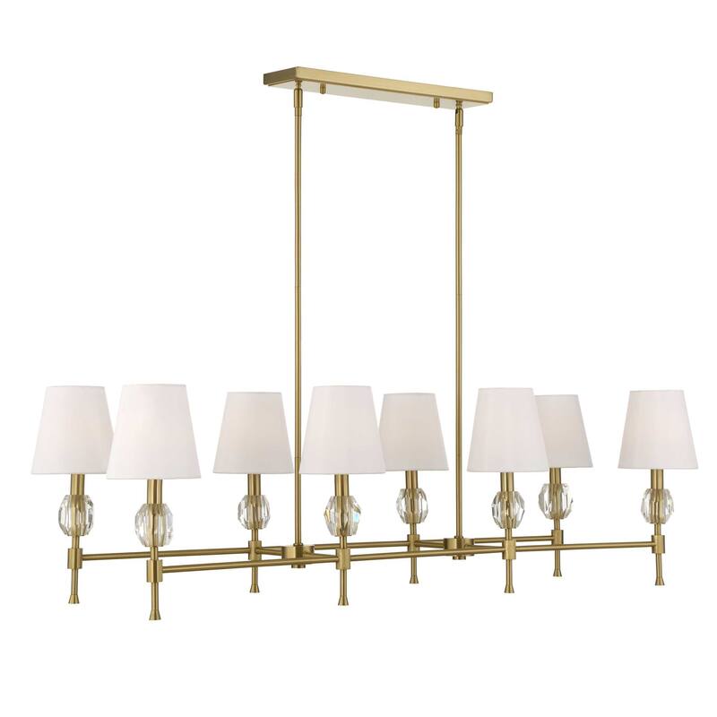Uttermost Arques 8 Light Linear Chandelier - 48"W x 18.125"D x 14.5"H