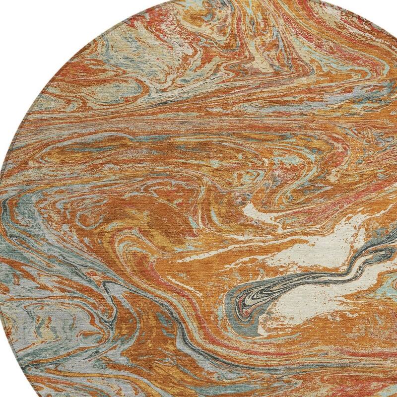 HomeRoots Abstract Transitional Rectangle Outdoor Rug