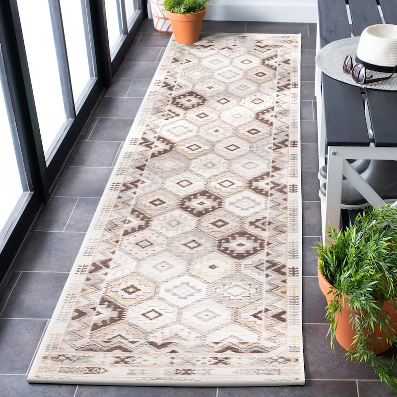 SAFAVIEH Sunrise Kath Indoor/Outdoor Waterproof Rug - 2' x 8' Runner