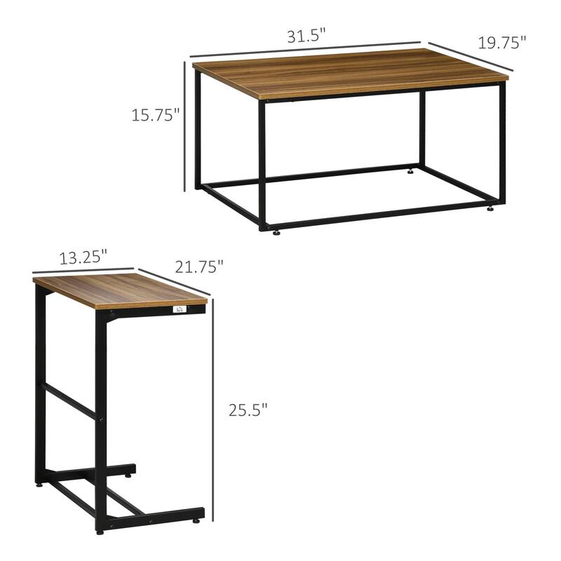 Industrial Coffee Table Set