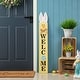 preview thumbnail 5 of 21, Glitzhome 42"H Wooden Welcome Easter Porch Sign with Bunny Ears Wall Decor Indoor Outdoor