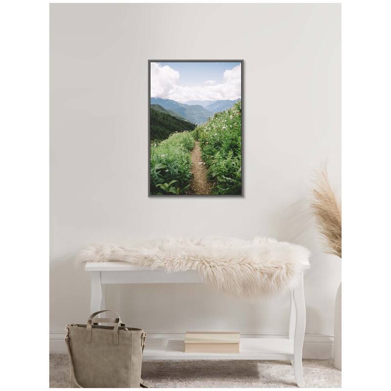 Kate and Laurel Sylvie Mountain Trail Scenic Landscape Framed Canvas by Patricia Hasz of Patricia Rae Photography