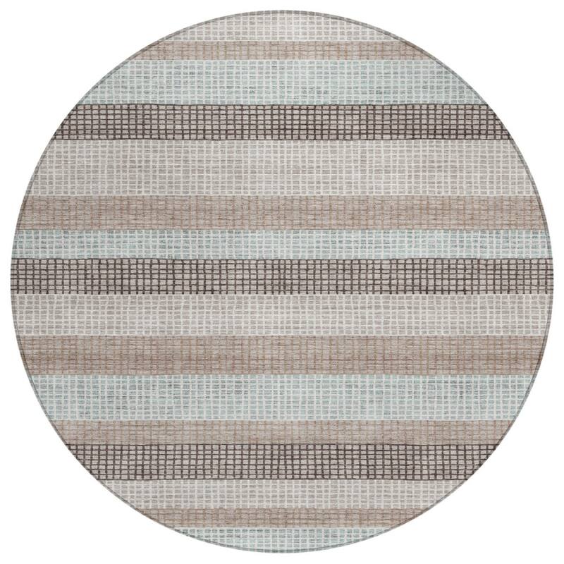 HomeRoots Striped Transitional Rectangle Outdoor Rug