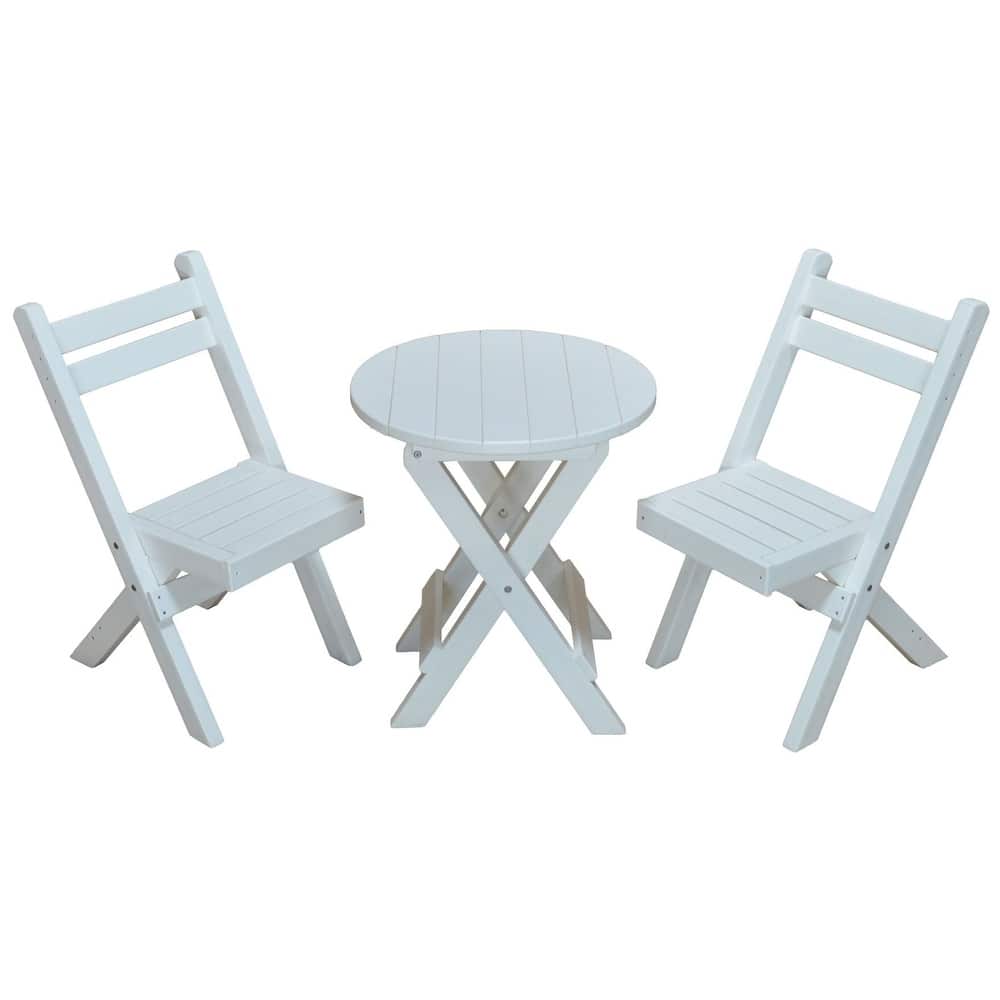 Poly Lumber Coronado Round Folding Bistro Set