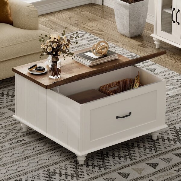 Farmhouse Coffee Table with Storage Lift Top Square Center Table Bed Bath Beyond 35720936