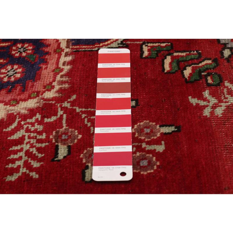 ECARPETGALLERY Hand-knotted Kayseri Vintage Red Wool Rug - 3'1 x 12'2