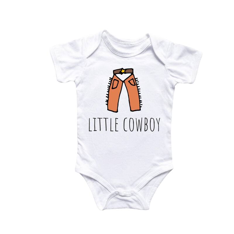 Cowboy Rodeo Ranch - Baby Boy Girl Clothes Infant Bodysuit Funny Cute Newborn - White - 6-9M