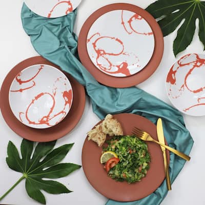 Euro Ceramica Nile Mix & Match 12 Piece Porcelain Dinnerware Set - Mix & Match