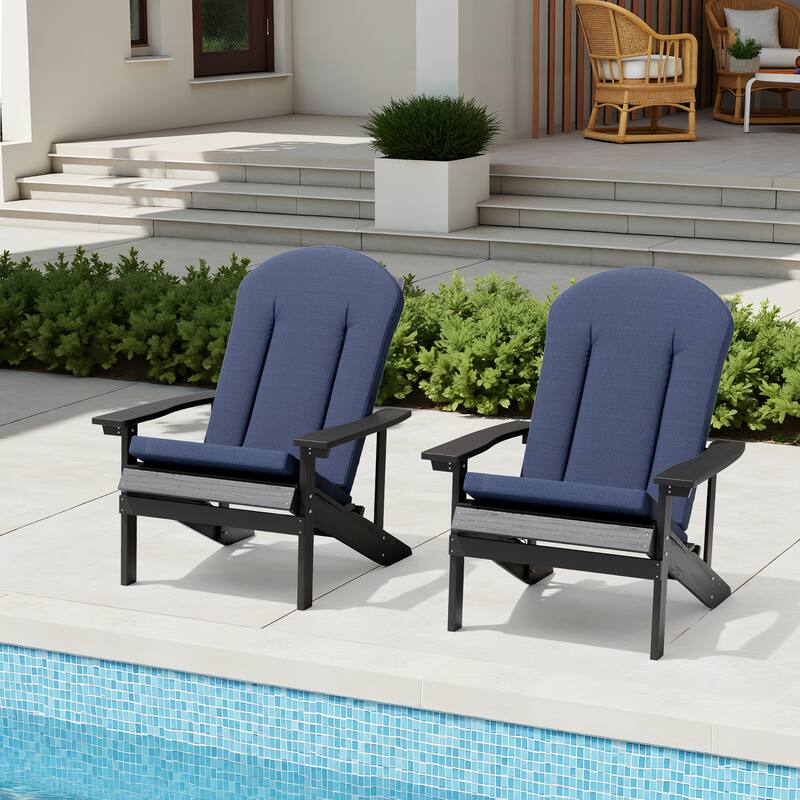 Pellebant Outdoor Adirondack Chairs Cushion High Back - SKY - Set of 2