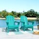 preview thumbnail 51 of 129, POLYTRENDS Laguna All Weather Poly Outdoor Adirondack Chair - Foldable (Set of 2) Turquoise