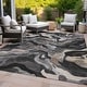 preview thumbnail 6 of 5, Machine Washable Indoor/Outdoor Modern Brushstrokes Chantille Rug
