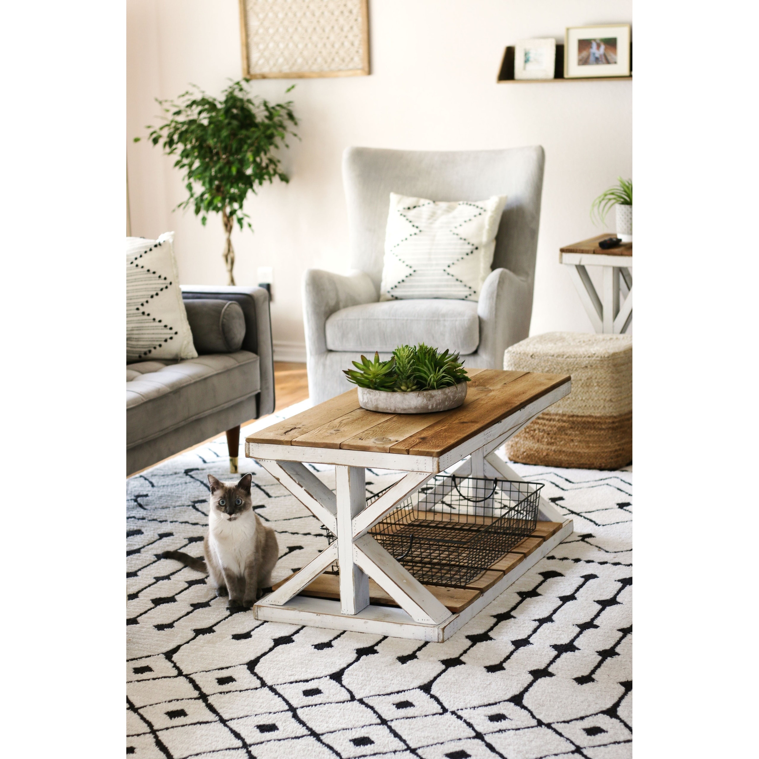 Aztec White Combo Coffee Table - Overstock - 35366662