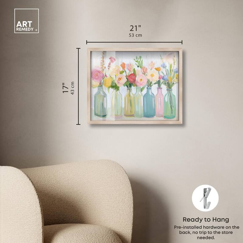 Bottled Blooms Shadowbox by Art Remedy