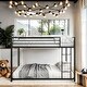 preview thumbnail 1 of 6, Twin Over Twin Metal Bunk/Loft Bed Frame, Frame Bed, No Noise, 400 Lbs Black
