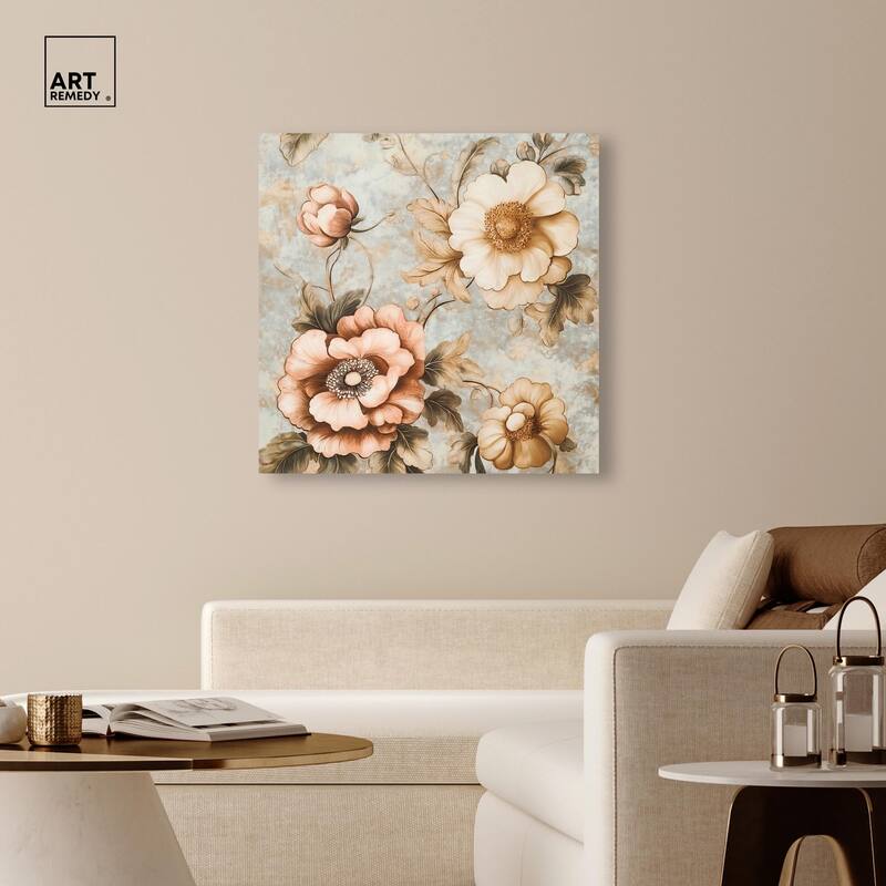 Retro Rose I Canvas by Art Remedy, Gallery Wrapped